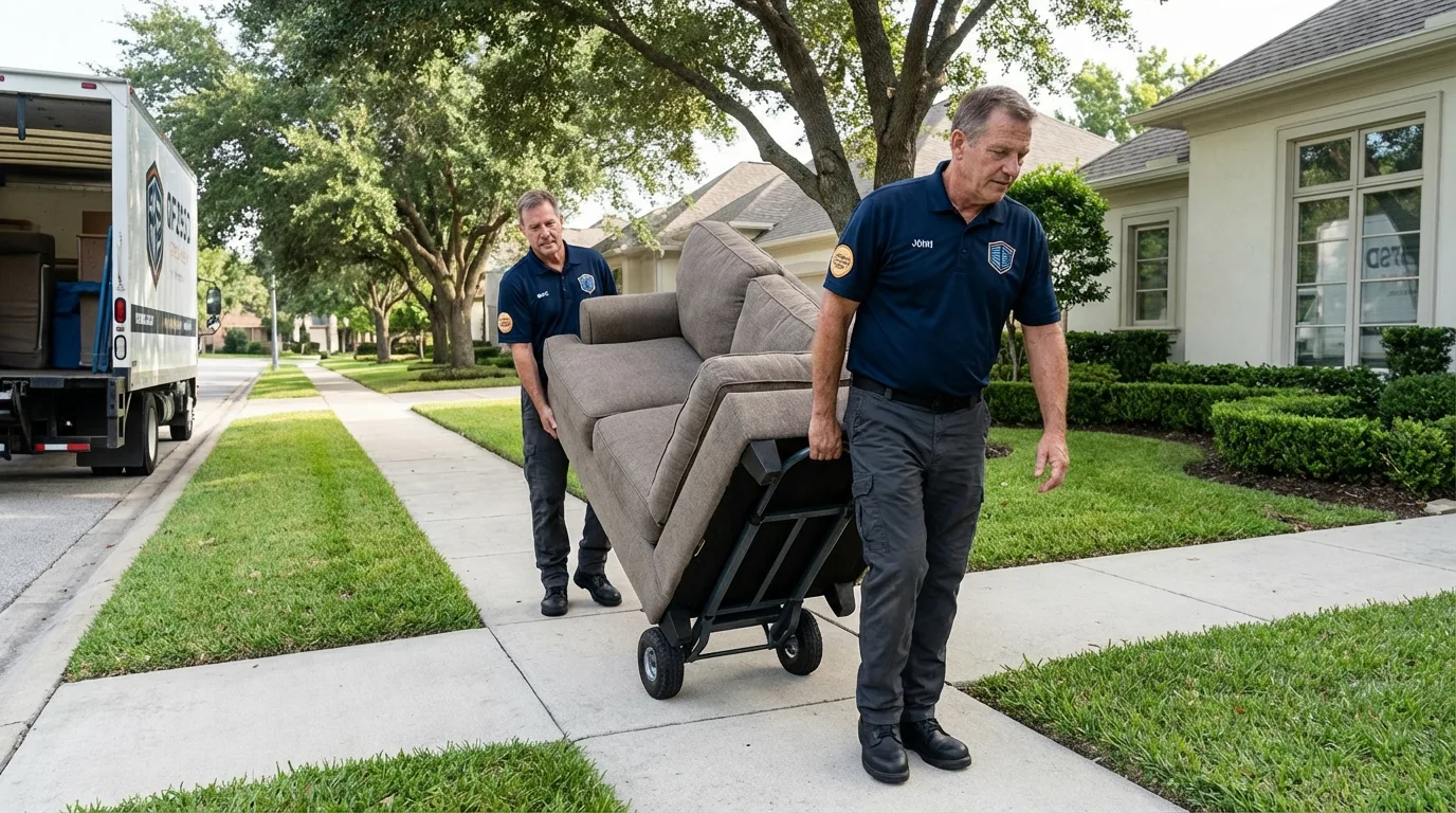 Local residential moving crew loading furniture in Eatonville, WA
